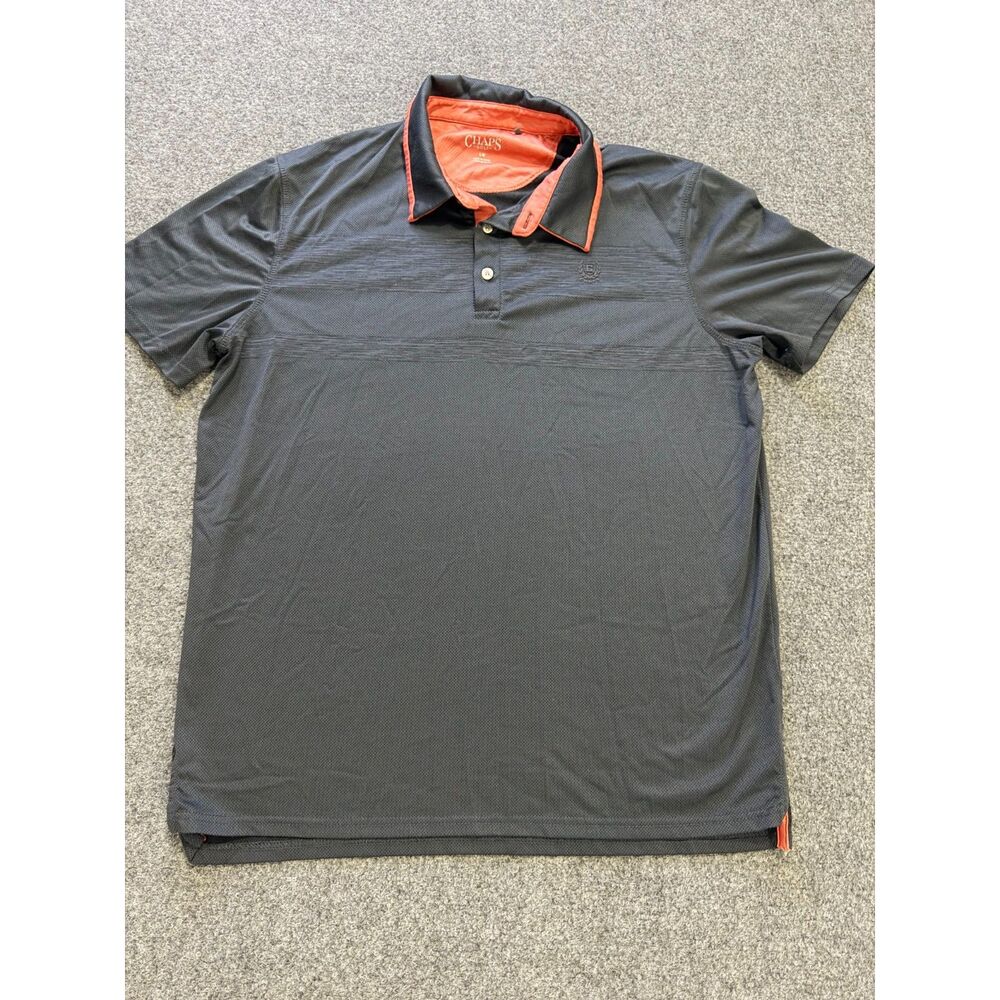 Chaps Golf Men's Size Large. Black with Coral Trim.